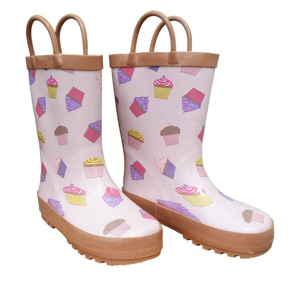 Pink Cupcakes Galore Toddler Girls Rain Boots 5-10 - SophiasStyle.com
